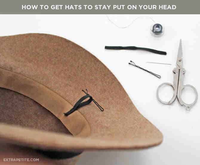 How do you secure a hat to your head?