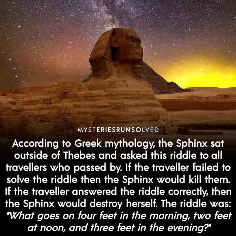 What is the answer to the Sphinx riddle in Nirvana?