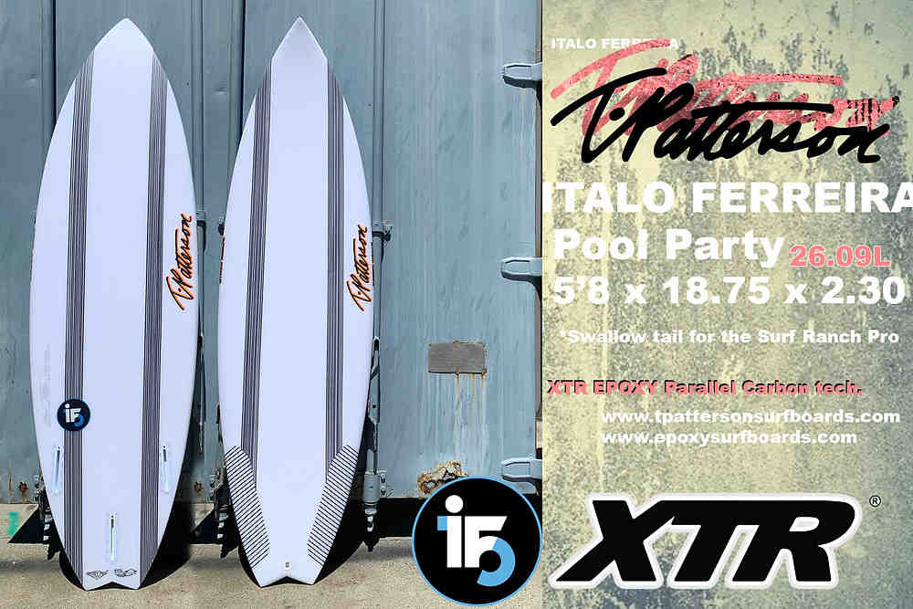 What surfboard does Italo use?