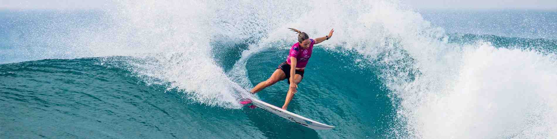What surfboard does Sally Fitzgibbons?
