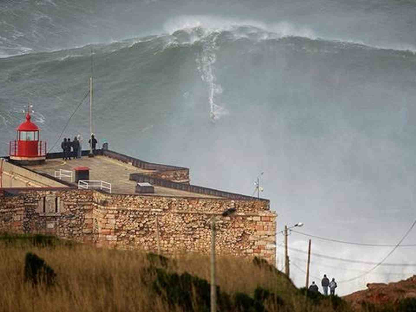 How tall can a wave from a tsunami reach?