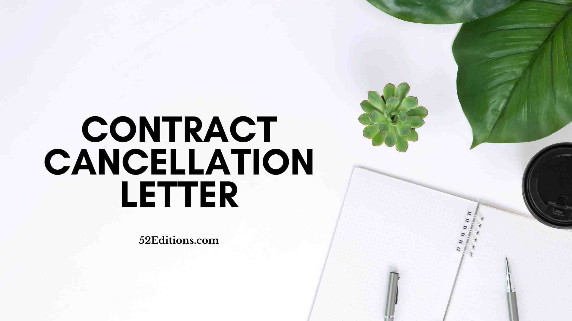 How do you write a cancellation note?