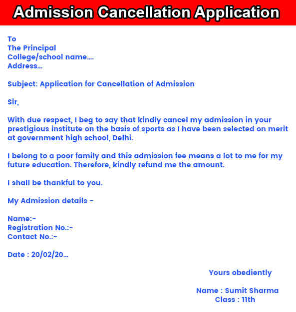 How do you write cancellation?