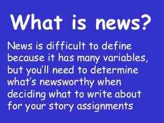 What is printed news?