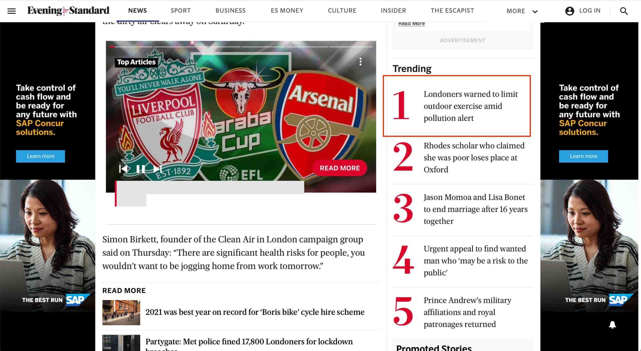 What is the most read online newspaper in the UK?