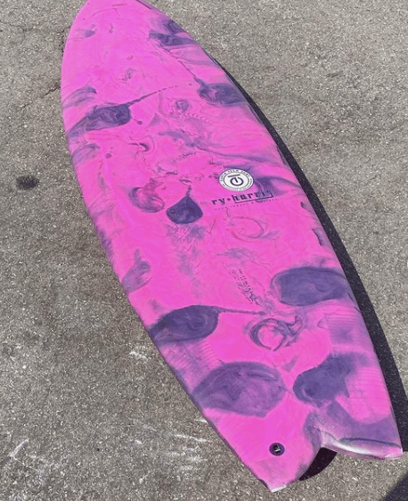 Are surf boards made of plastic?