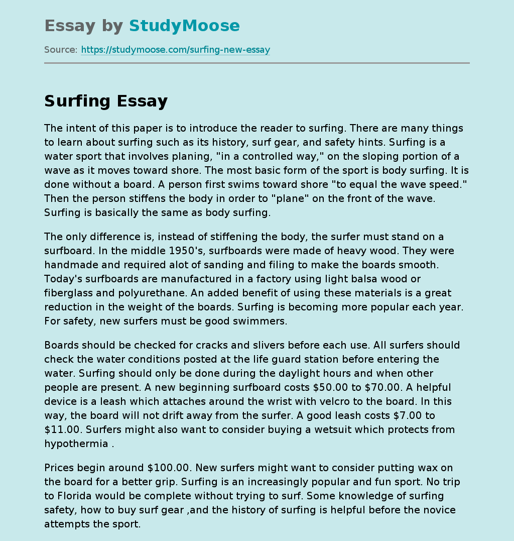 Is surfing addictive?